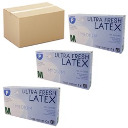Latex Gloves - Medium - Low Powder x 10 Bulk Buy Deal